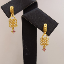 Spot instant pinkbox counter China knotted key earrings