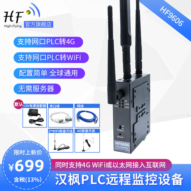 Hanmaple PLC distal monitoring device supports network interface transfer 4G WIFI Ethernet Internet access network HF-9606