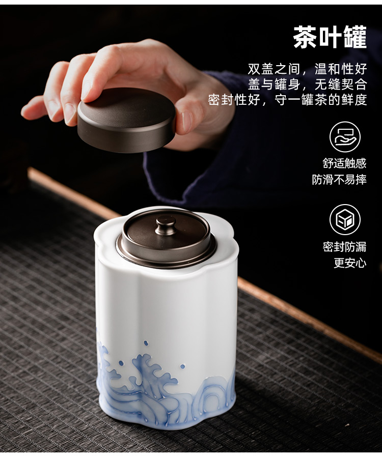 Pole element | dehua white porcelain tea set household ceramics kunfu tea tea, tea gift boxes of a complete set of gifts