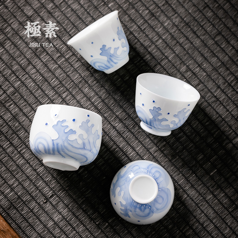 Pole element | a field'm kung fu tea cup home tea cup sample tea cup ceramic checking personal master cup of tea