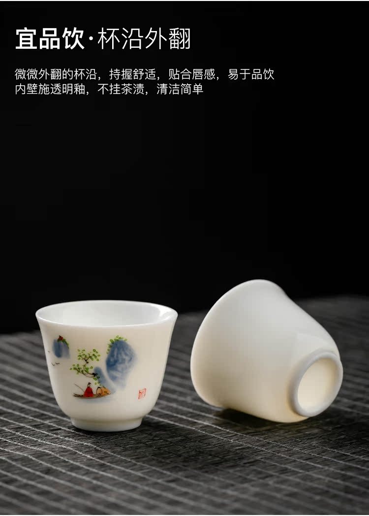 Pole element | landscape ceramic cups perfectly playable cup home of kung fu tea set sample tea cup masters cup single cup by hand