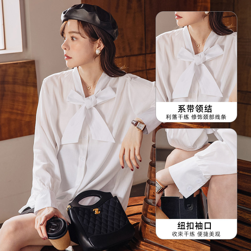 Pregnant Woman Blouse Spring Autumn Money Loose Inner Hitch Shirt Autumn Winter Butterfly Knot Doll In a Long Edition Pregnancy Woman Dress Winter Clothing