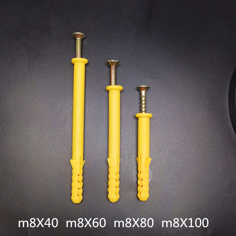 Plastic swelling pipe bolt bolt lengthening small yellow fish inflation bolt plug screw insulation plug