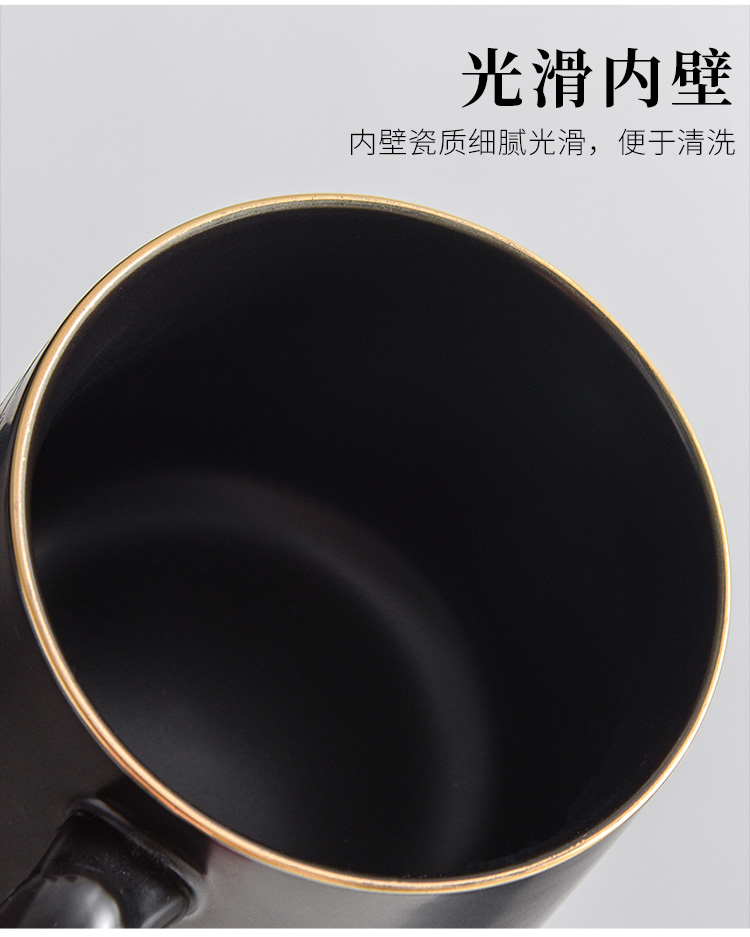 Glass ceramic Chinese wind high - grade Glass cup men 's boss office separation cup with handle tea tea cup