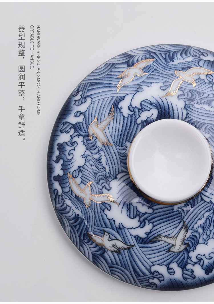 Jingdezhen separation colored enamel glass tea cup silver cup 999 sterling silver bladder office with cover ceramic cups