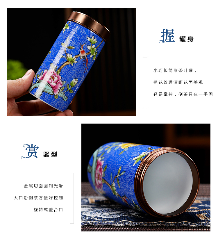 Jingdezhen tea colored enamel cup men 's and women' s tea cups with cover ceramic filter tea cups separate office