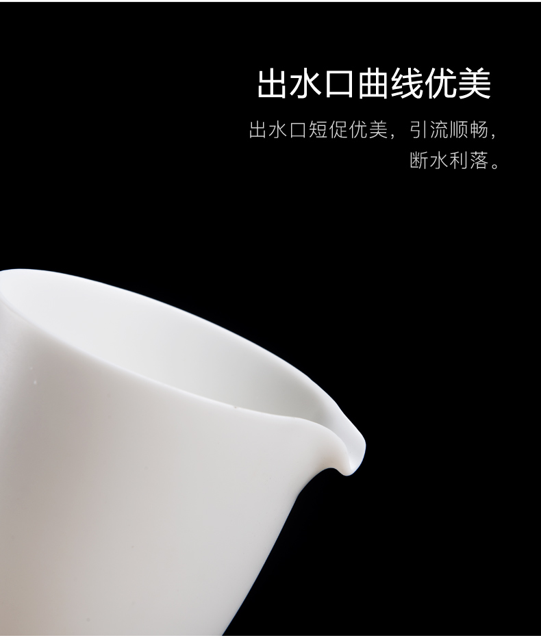 Dehua white porcelain) suit jade porcelain ceramic fair keller points tea kung fu tea tea accessories and cup size