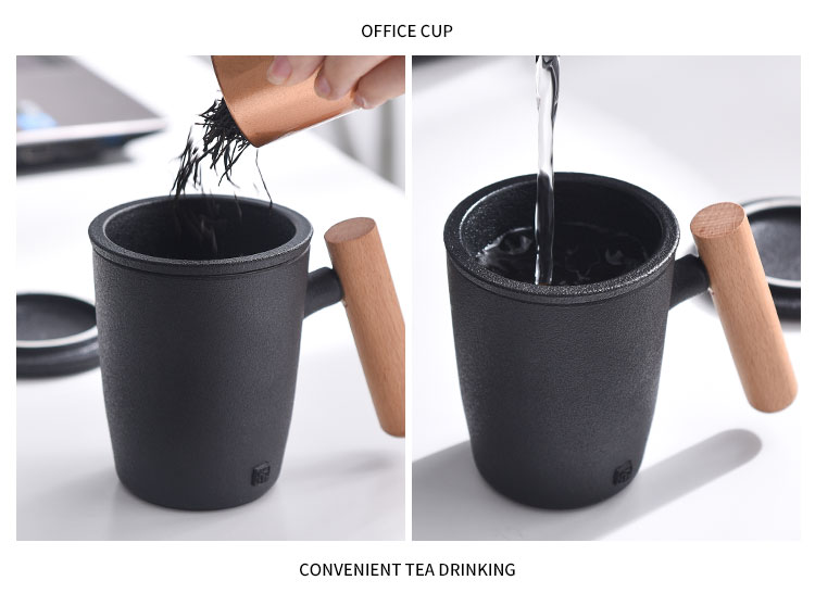 Coarse ceramic keller with cover 999 sterling silver cup silver cup glass office cup tea separate individual cup custom