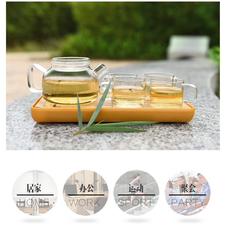 Bo fuyao travel tea set suit portable package a pot of two cup four cups of household car is suing teapot teacup