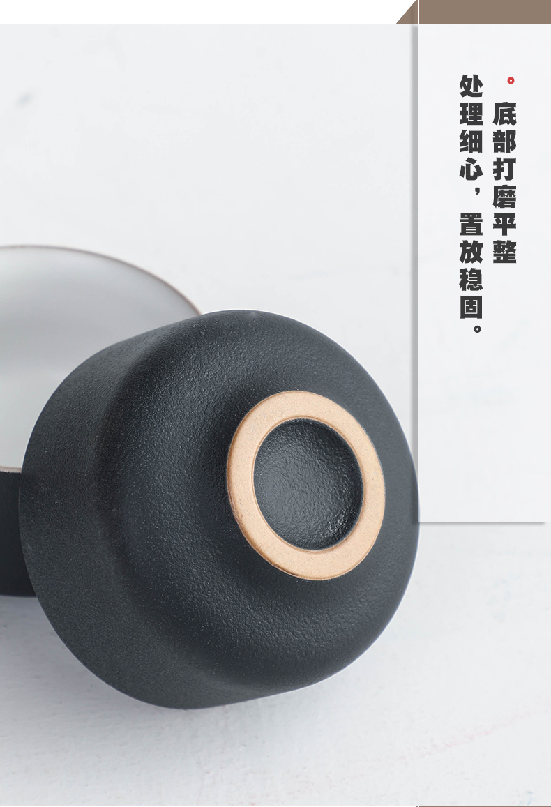 Bo yiu-chee retro coarse pottery kung fu tea set contracted household ceramics hand grasp the teapot tea set gift boxes