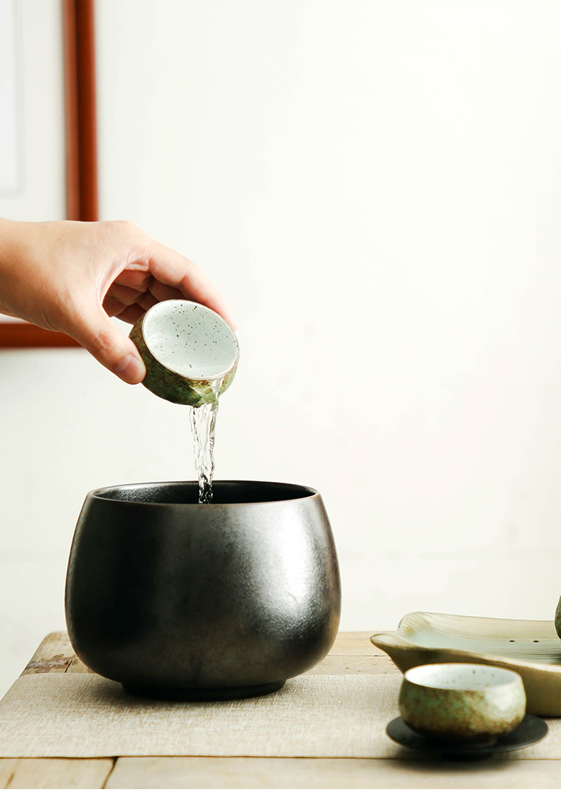 Bo yiu-chee ceramic tea to wash to the oversized retro household in hot dry tea table cylinder washing water jar kung fu tea accessories