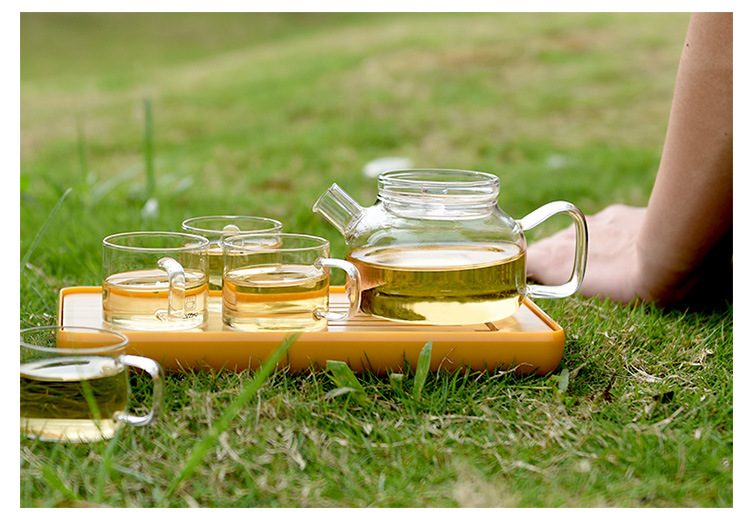 Bo fuyao travel tea set suit portable package a pot of two cup four cups of household car is suing teapot teacup