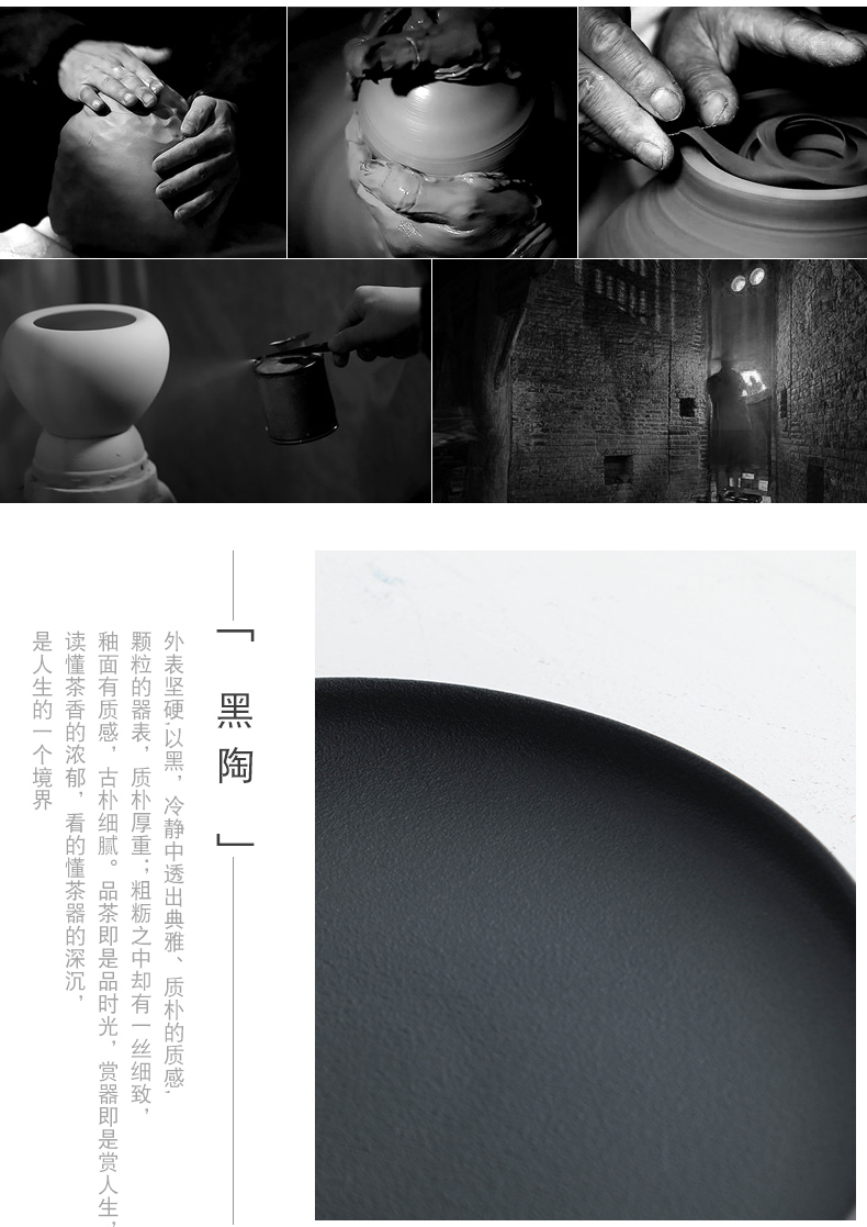 Bo yiu-chee retro coarse pottery kung fu tea set contracted household ceramics hand grasp the teapot tea set gift boxes