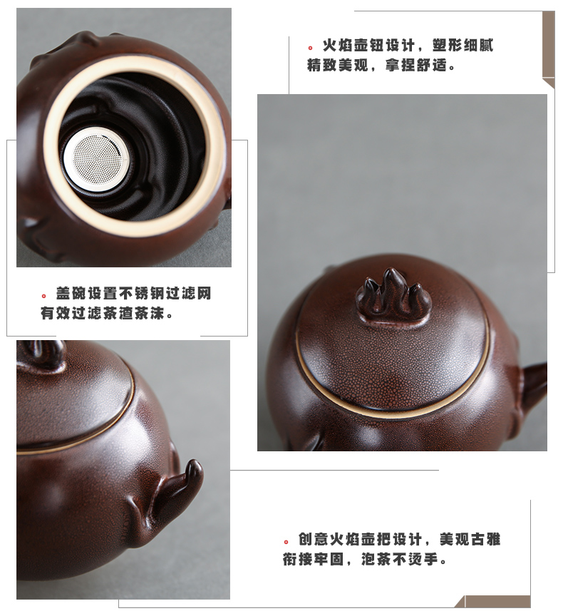 Bo yao all semi - automatic lazy people contracted tea tray teapot tea set ceramic office cup hot tea. preventer