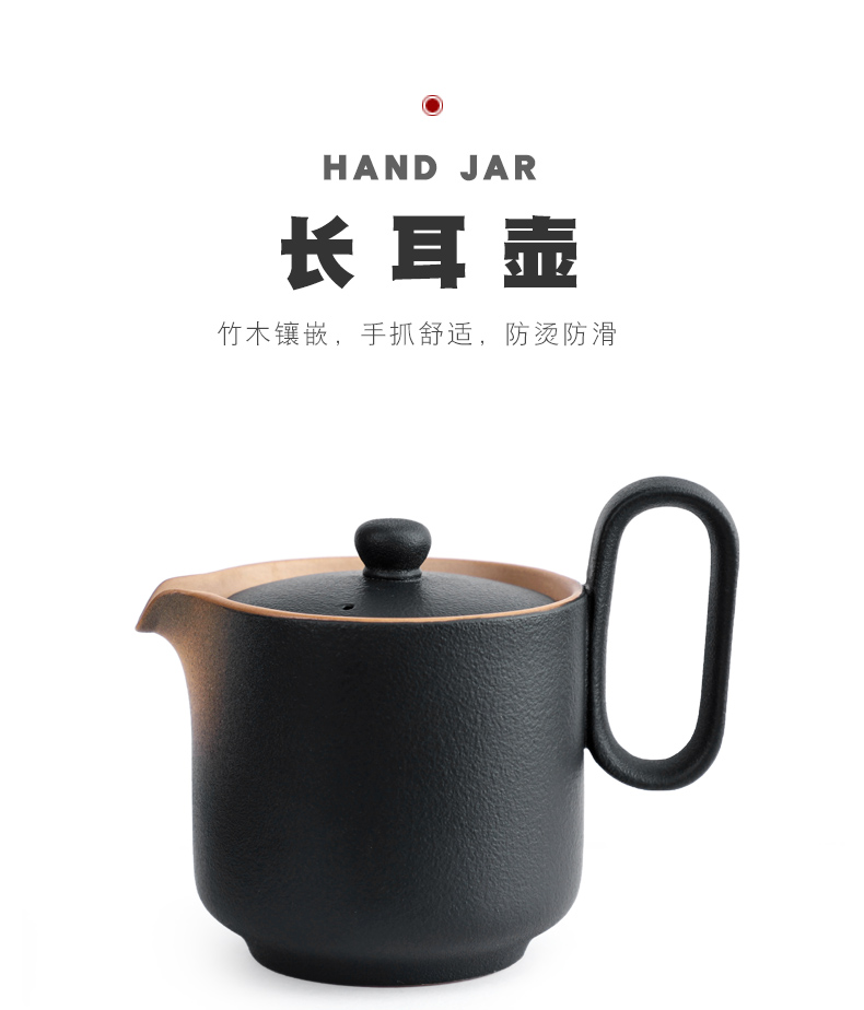 Bo yiu-chee Japanese coarse pottery kung fu tea set ceramic teapot teacup tea to wash to the whole tea gifts gift boxes