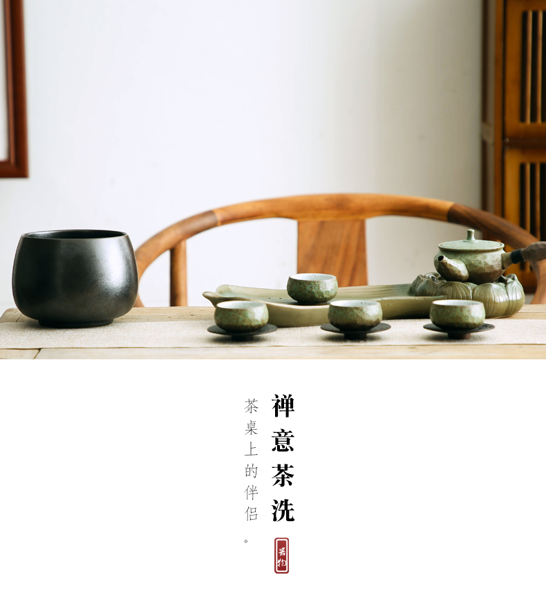 Bo yiu-chee ceramic tea to wash to the oversized retro household in hot dry tea table cylinder washing water jar kung fu tea accessories