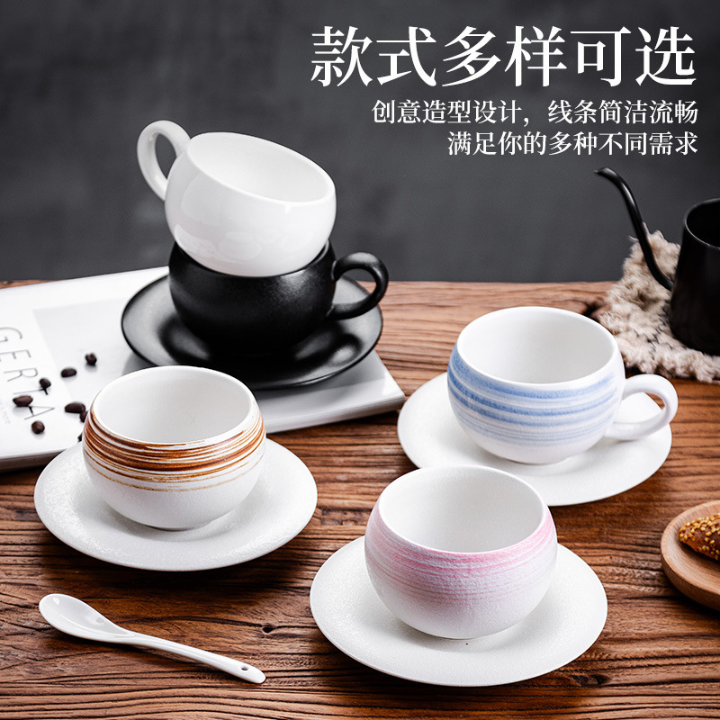 Egg-Shaped Ceramic Coffee Cup and Saucer for Home Use, Light Luxury Latte, Simple Latte Art, Embossed Cappuccino Egg-Shaped Ceramic Coffee Cup and Saucer for Home Use, Light Luxury Latte, Simple Latte Art, Embossed Cappuccino