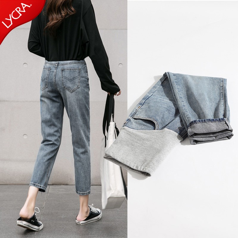Pregnant Woman Pants Spring Autumn Out of Pregnant Woman Jeans Autumn Winter Plus Suede Fashion Loose Old Daddy Pants A Pair Of Pants Long Pants