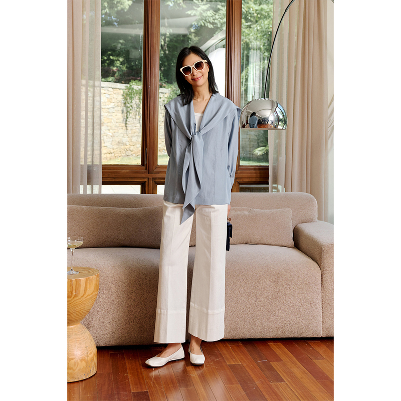 Amandax "Great Navigator" Imported High-Elastic Okayama Denim High-Waisted Wide-Leg Cropped Pants Amandax "Great Navigator" Imported High-Elastic Okayama Denim High-Waisted Wide-Leg Cropped Pants
