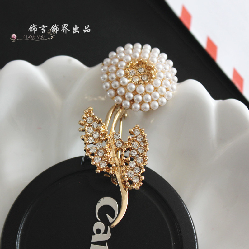 Handmade phong lan tinh tế thiên nga thông tulip trâm cài pin trâm khăn quàng cổ Hàn Quốc khăn quàng cổ phụ kiện khóa phụ kiện cài áo