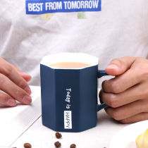 Nordic Style Mark Cup Office Water Mug Coffee Cup Creative Milk Cup Brief Water Cup Ceramic Insulation