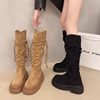 Trendy Women's Long Boots for Autumn and Winter 2025, New Korean Style ins High Boots with Thick Soles, Popular Riding Boots