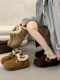 Thick-soled plus velvet inner heightening Birkenstock shoes for women 2025 new winter snow boots loafers Birkenstock warm cotton shoes