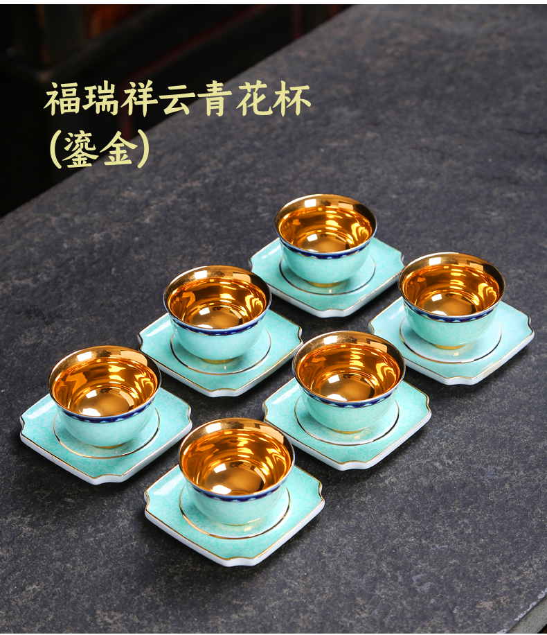 Ceramic cups master cup single CPU noggin see colour cup of jingdezhen blue and white porcelain bowl with pure manual kung fu tea