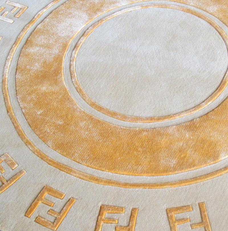 New Zealand Wool Plus Silk Light Extravaganza Minimalist Modern Round Bedroom Bedside Tea Table Living-room Handmade Custom Rug