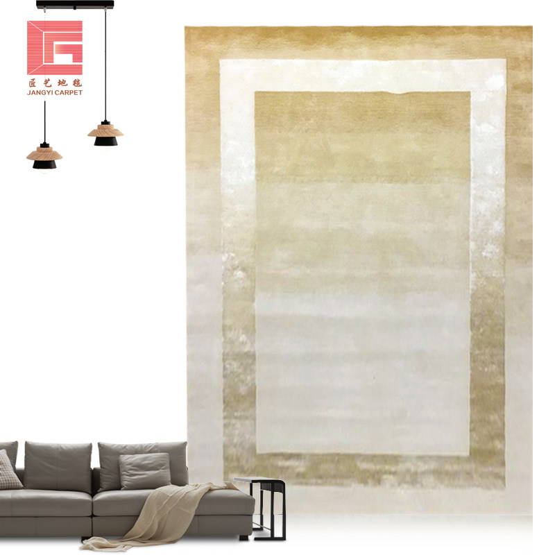 Pure Color Asymptotic Wool Rug Sky Silk Bamboo Fiber Modern Minima Eurostyle Light Extravaganza Living-room Bedroom Bedside Carpet