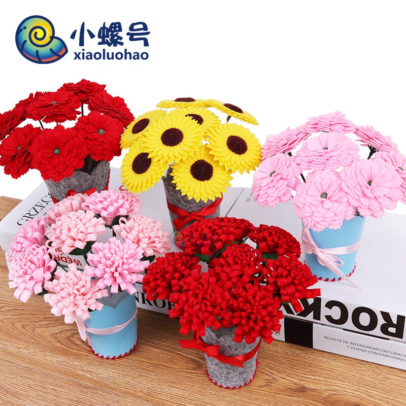 Mother's Day manual creative creative production of carnations bouquet material package without fabric potted kindergarten