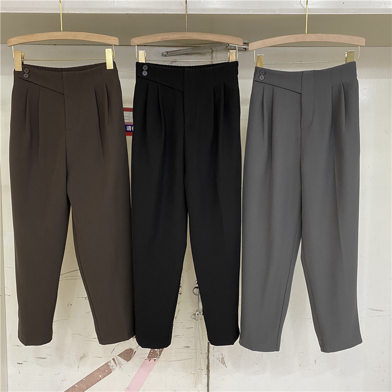 Y Y STUDIO20613 coveted smoke pipe western dress pants female spring and summer loose casual 90% small foot professional pants