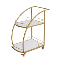 Два -слойная золотая обеденная машина с белой твердой деревянной панелью