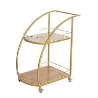 Два -слойная золотая обеденная машина с панелью с твердым деревом ретро