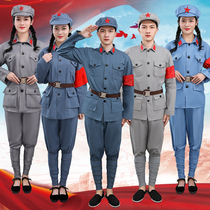 Adult Red Army performance costumes Childrens Eighth Route Army Red Guards clothes suits Peoples Liberation Army Anti-Japanese War stage performance costumes