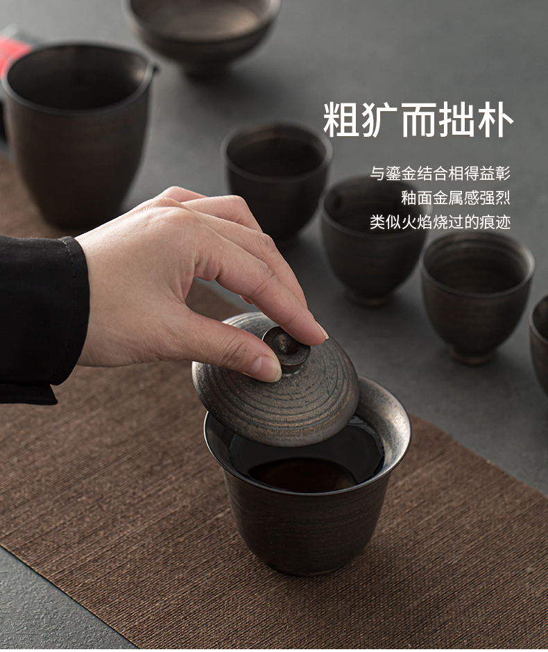 Only three to use hand grasp tureen manual thin tire cover cup defence hot bowl of kung fu tea tea ware ceramic bowl