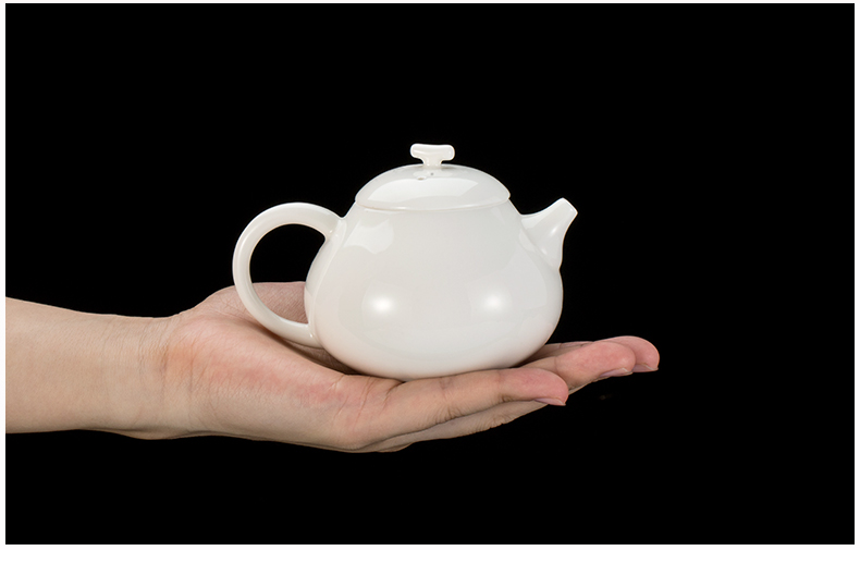 Dehua lard white porcelain teapot pomelos pot of Dehua white porcelain teapot ceramic teapot kung fu tea pot