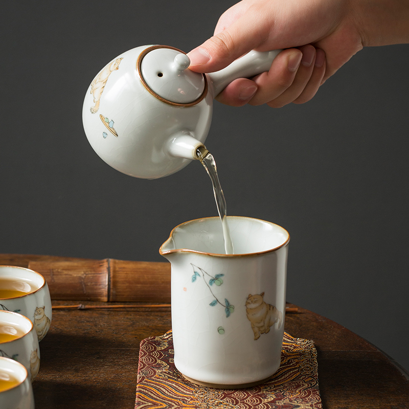 Jingdezhen Japanese your up kung fu tea pot set a small set of contracted and I home sitting room of a complete set of office