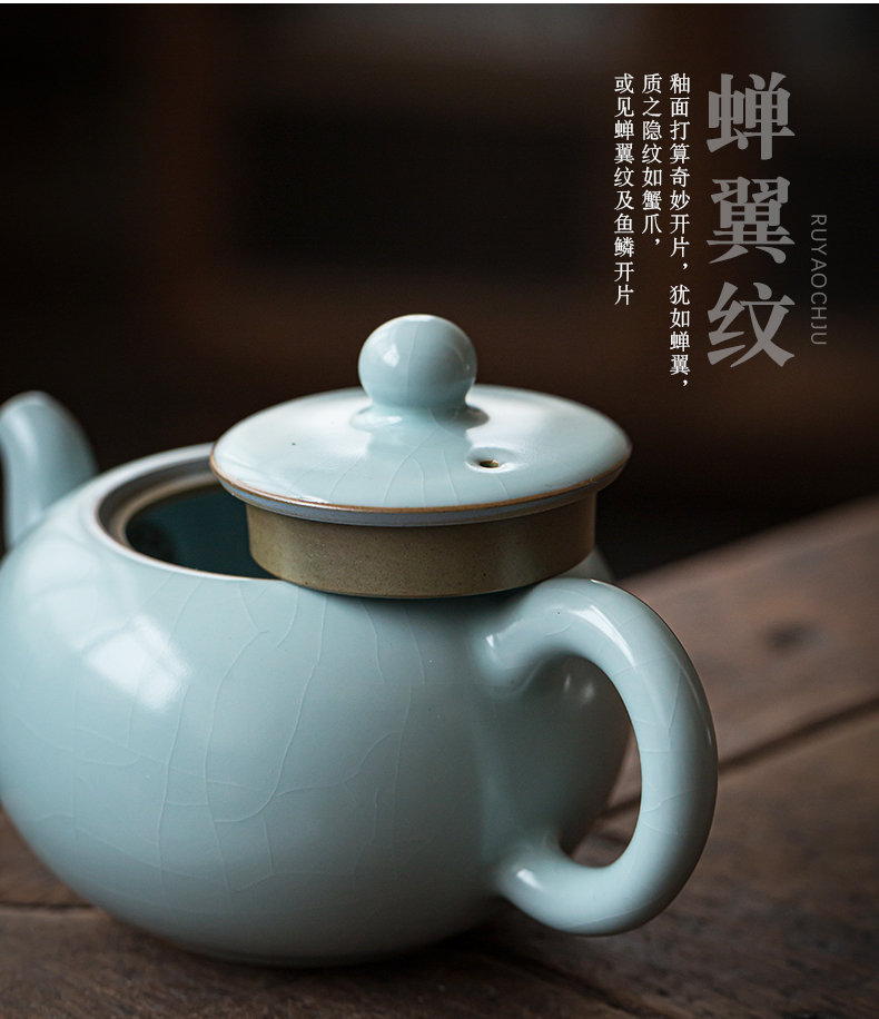 Jingdezhen azure pure manual your up kung fu tea set home sitting room tea ceramic cups xi shi pot