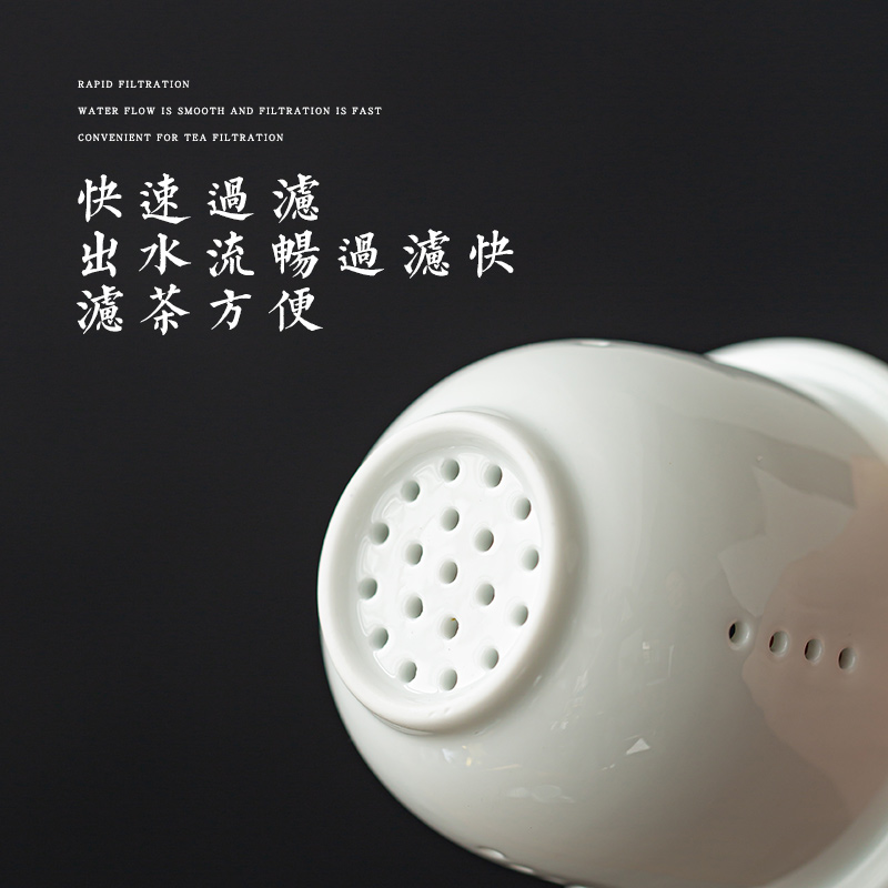 Jingdezhen porcelain ceramic cups kung fu tea set office master cup with cover cup cup suit) the meeting