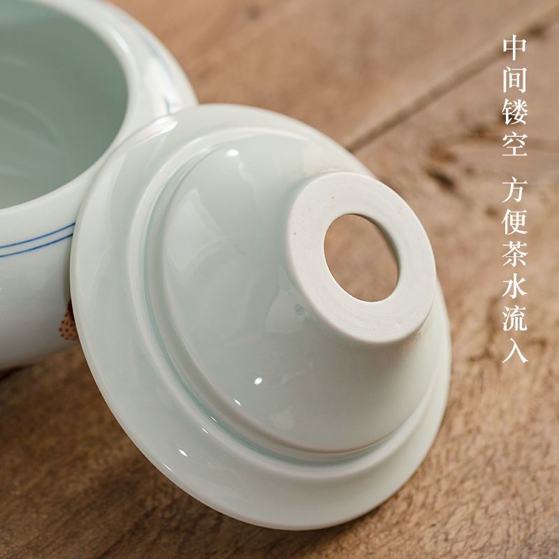 Chicken cylinder built water in a large bath jingdezhen ceramic device serving soup slag slag bucket water jar kunfu tea table accessories