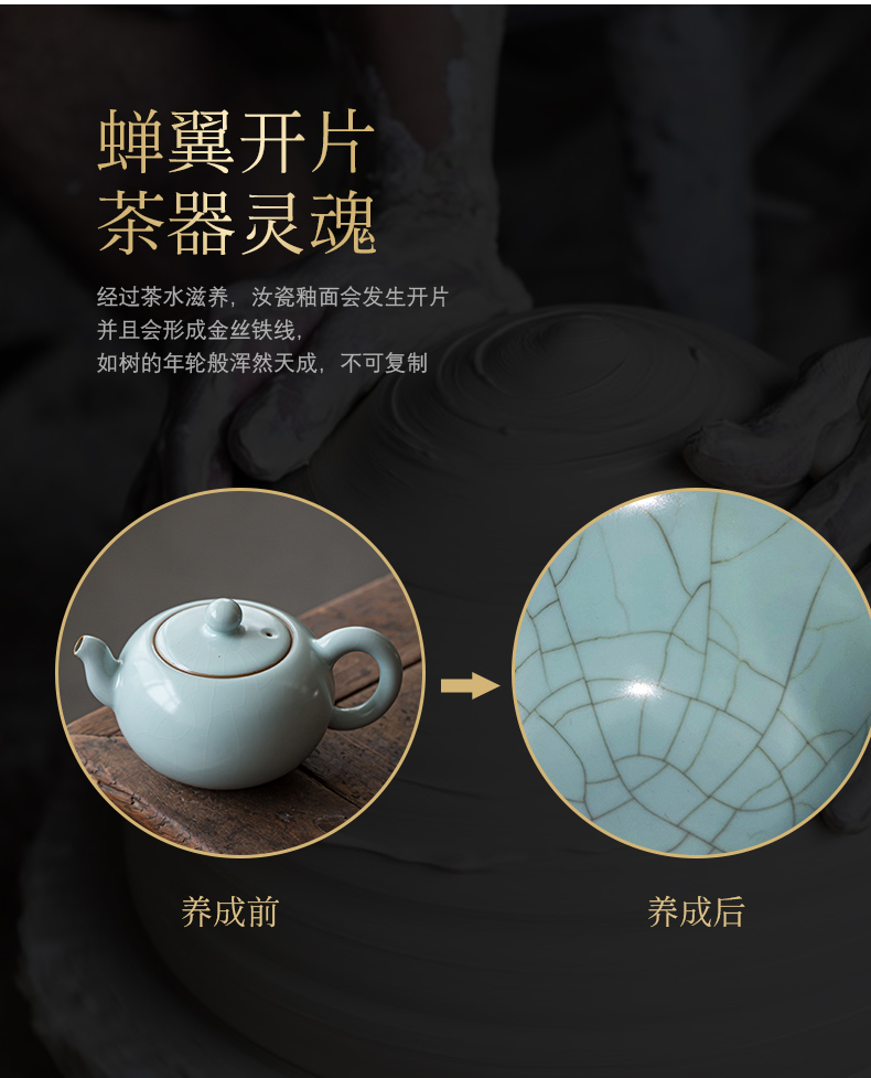 Jingdezhen azure pure manual your up kung fu tea set home sitting room tea ceramic cups xi shi pot