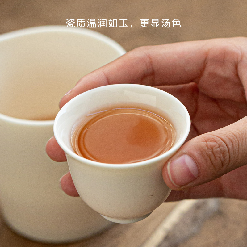 Earth story set of travel group of dehua white porcelain ceramic tea set, tea art would suit portable bag kung fu tea set