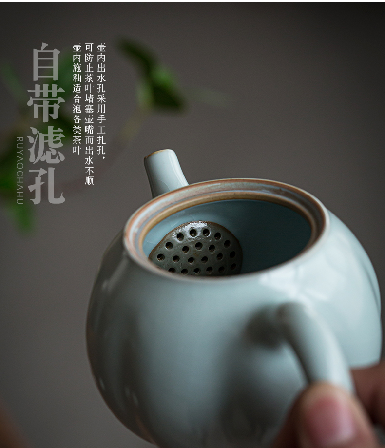 Your up pumpkin pot of jingdezhen ceramic teapot single pot manually restoring ancient ways Your porcelain undressed ore celadon glaze on tea sets