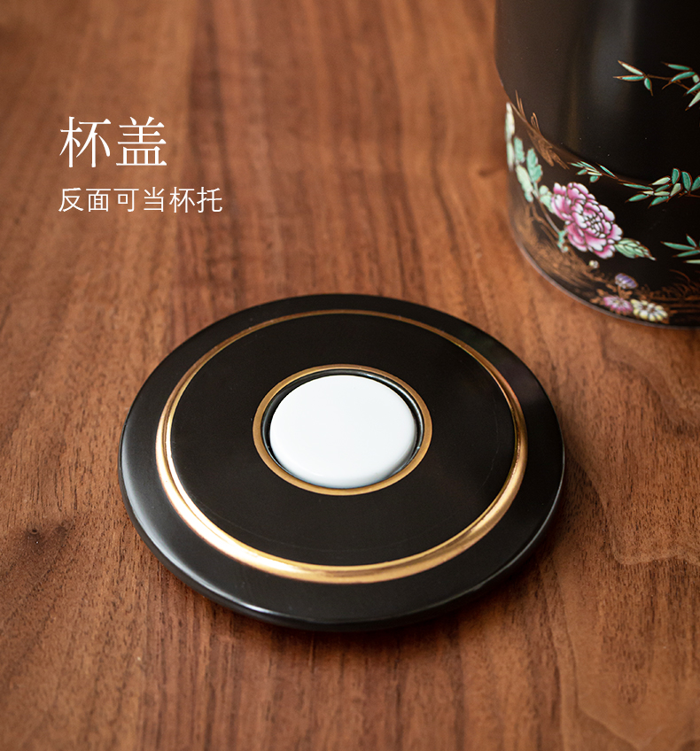 The see colour office of jingdezhen ceramic cup with cover manual separation of tea cups gift boxes of household water cup custom