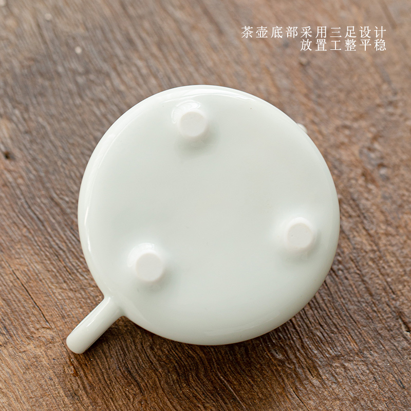 Shadow bluestone ladle pot of jingdezhen thin foetus celadon Japanese kung fu office make tea tea set cyan ceramic filter