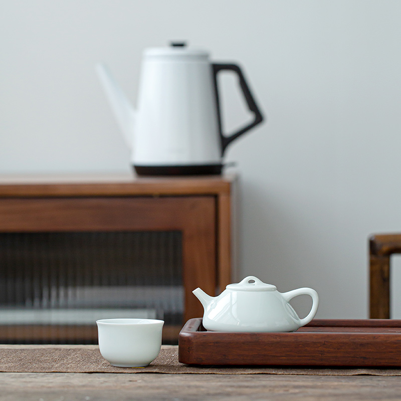 Shadow bluestone ladle pot of jingdezhen thin foetus celadon Japanese kung fu office make tea tea set cyan ceramic filter