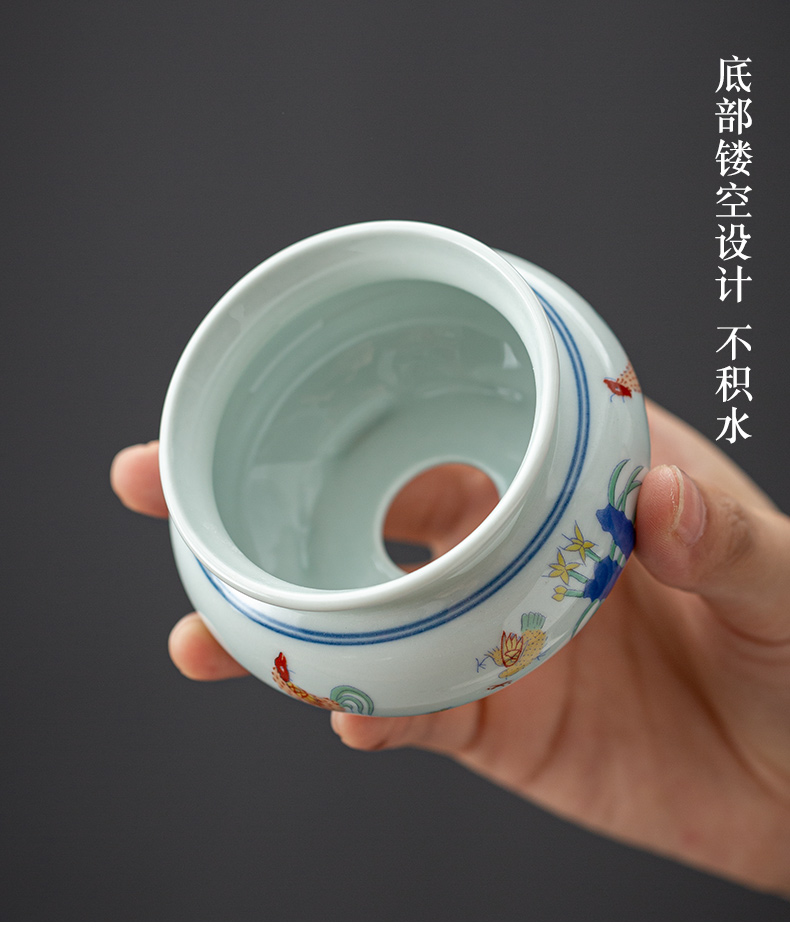 Ming chenghua chicken color bucket cylinder cup jingdezhen manual archaize play kung fu tea set hand - made) 280