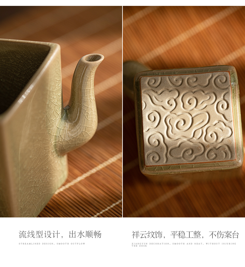 Jingdezhen hand - made of make tea tea set gift boxes home sitting room office contracted the up kung fu tea set