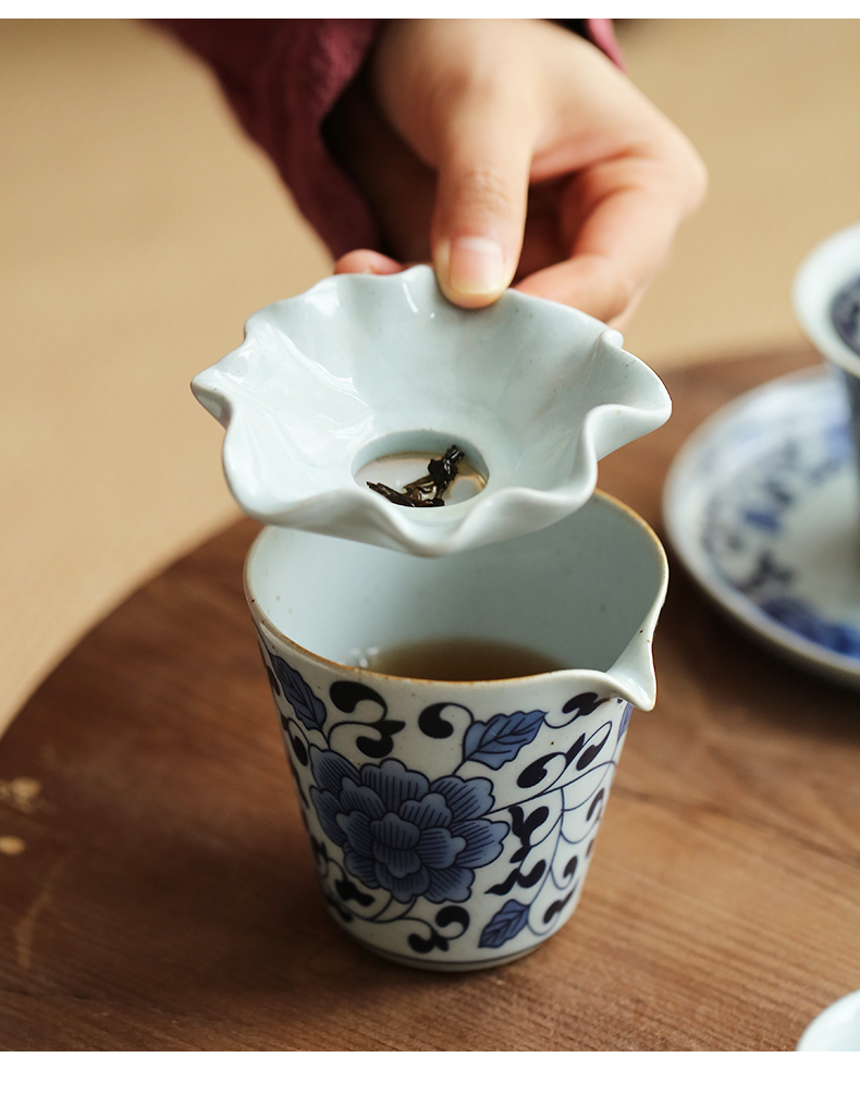 Jingdezhen manual coarse pottery, ceramic tea strainer every bracket tea strainer kung fu tea accessories